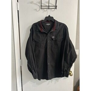 Eddie Bauer Dark Gray Corduroy Long Sleeve Button Down XL